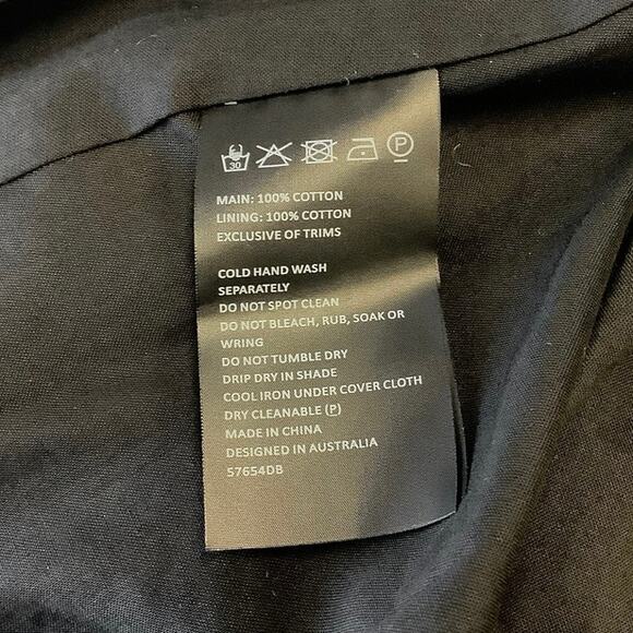 Bardot Size S Black Lokita Tiered Midi Dress Square Neck Spaghetti Straps OS18-4 - Picture 8 of 10